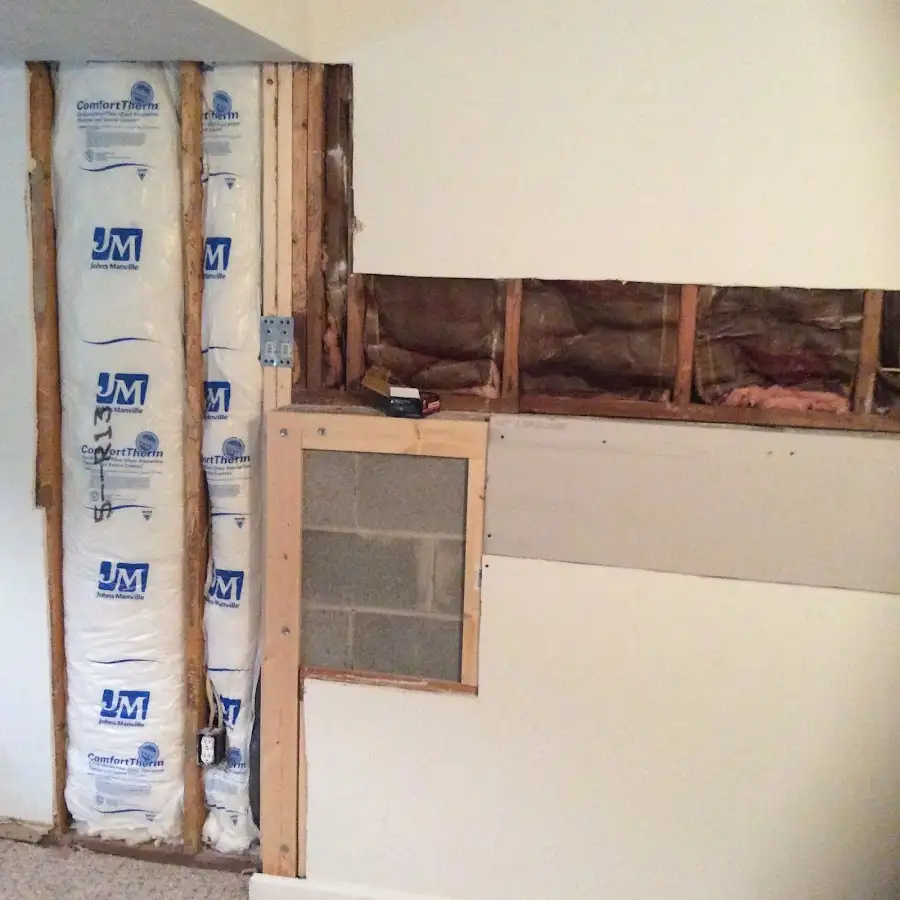 Wall insulation replacement during Contents Cleaning & Restoration in Salisbury